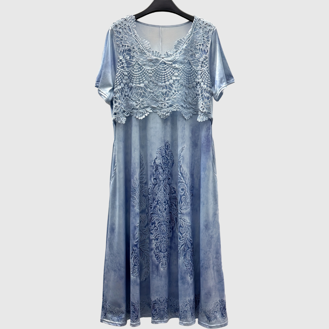 INDIGO | ROBE MIDI FLORALE ÉLÉGANTE