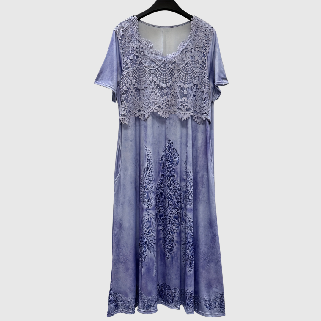 INDIGO | ROBE MIDI FLORALE ÉLÉGANTE
